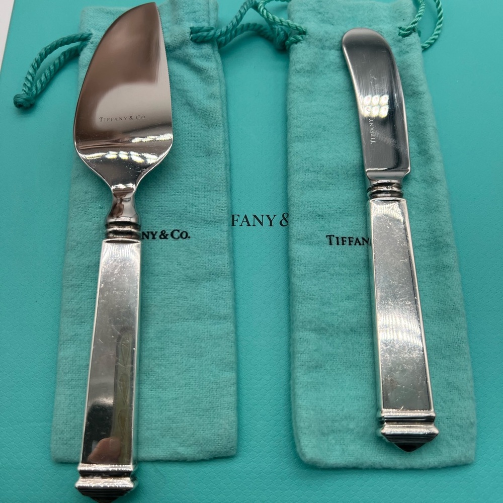 🔴NEW🔴Authentic TIFFANY & CO . Hampton Silver Cheese Knife Set🔴